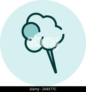 Sweet cotton candy, illustration, vector on a white background. Stock Vector