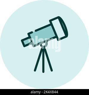 Space telescope, illustration, vector on a white background. Stock Vector