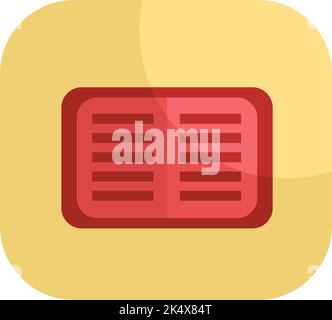 Reading book hobbie, illustration, vector on a white background. Stock Vector