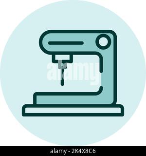 Household electronics sewing machine, illustration, vector on a white background. Stock Vector