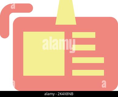 Office badge, illustration, vector on a white background. Stock Vector