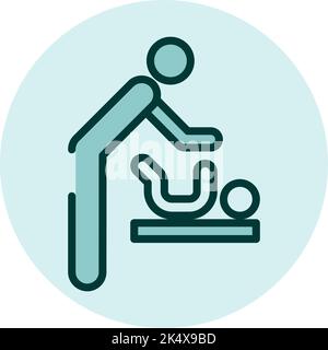Warning sign baby room, illustration, vector on a white background. Stock Vector