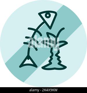 Warning sign no litter, illustration, vector on a white background. Stock Vector