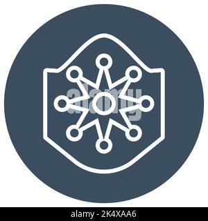 Police badge, illustration, vector on a white background. Stock Vector