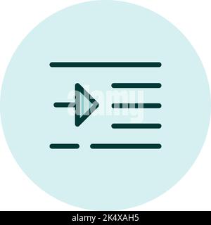 Paragraph icon, illustration, vector on a white background. Stock Vector