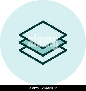 Layer icon, illustration, vector on a white background. Stock Vector