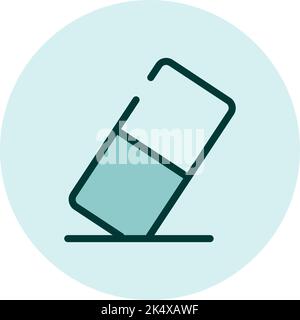 Eraser icon, illustration, vector on a white background. Stock Vector