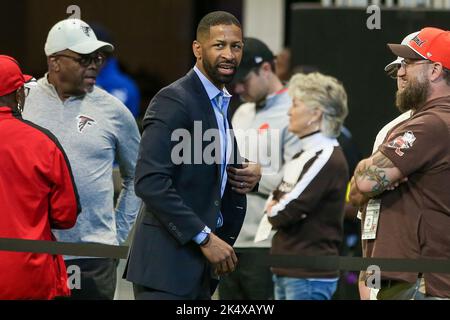 Cleveland Browns general manager Andrew Berry speaks during a press ...