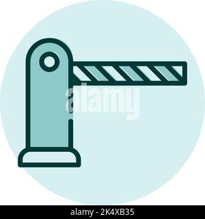 Car barrier, illustration, vector on a white background. Stock Vector