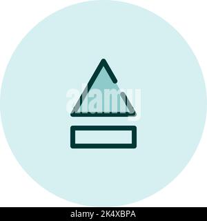 Eject icon, illustration, vector on a white background. Stock Vector