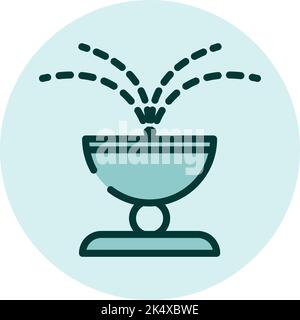 City fountain, illustration, vector on a white background. Stock Vector