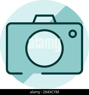 Warning sign no camera, illustration, vector on a white background. Stock Vector