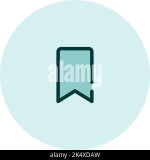 Bookmark icon, illustration, vector on a white background. Stock Vector