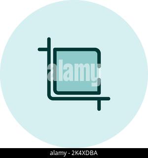 Crop icon, illustration, vector on a white background. Stock Vector