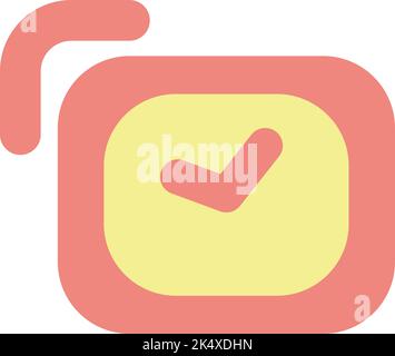 Office clock, illustration, vector on a white background. Stock Vector