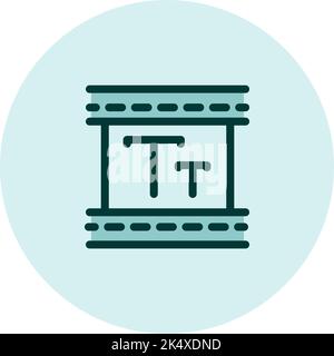Text editor icon, illustration, vector on a white background. Stock Vector