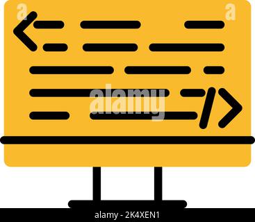 Coding icon, illustration, vector on a white background. Stock Vector