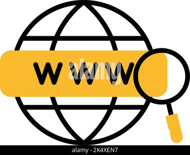 Domain icon, illustration, vector on a white background. Stock Vector