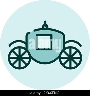 Wedding coach, illustration, vector on a white background. Stock Vector
