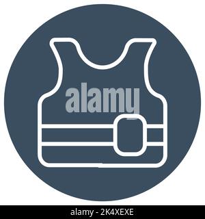 Police armor vest, illustration, vector on a white background. Stock Vector