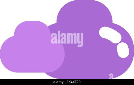 Winter cloud, illustration, vector on a white background. Stock Vector