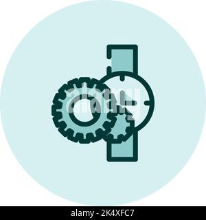 Watch making service, illustration, vector on a white background. Stock Vector