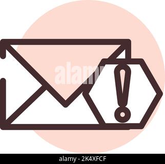 Ad spam mail, illustration, vector on a white background. Stock Vector