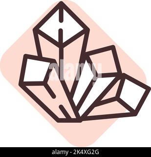Crystals drug addiction, illustration, vector on a white background. Stock Vector