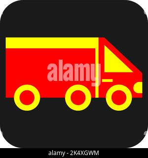 Transportation mini truck, illustration, vector on a white background. Stock Vector
