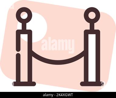 Cinema red carpet premiere, illustration, vector on a white background. Stock Vector