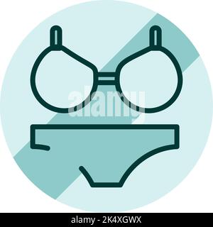 Warning sign no swim suits, illustration, vector on a white background. Stock Vector