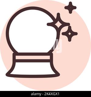 Circus magic ball, illustration, vector on a white background. Stock Vector
