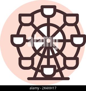 Circus carousel, illustration, vector on a white background. Stock Vector