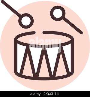 Circus drums, illustration, vector on a white background. Stock Vector