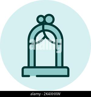 Wedding altar, illustration, vector on a white background. Stock Vector