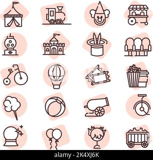Circus fun, illustration, vector on a white background. Stock Vector