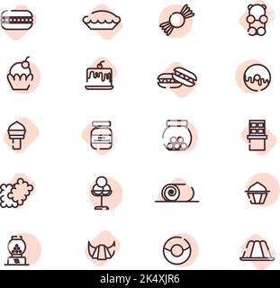 Sweet tooth, illustration, vector on a white background. Stock Vector