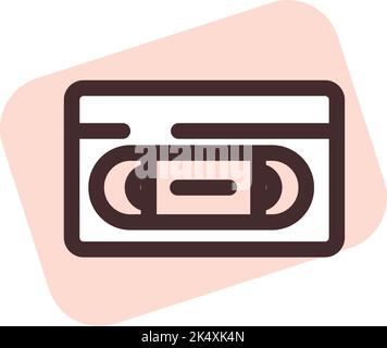 Theater casette, illustration, vector on a white background. Stock Vector