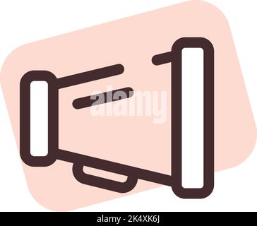 Theater megaphone, illustration, vector on a white background. Stock Vector