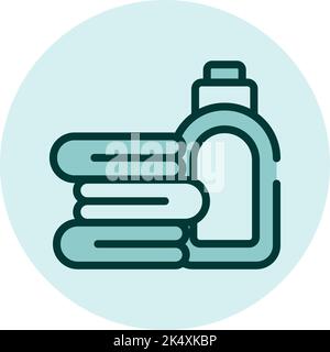 Laundry chemical, illustration, vector on a white background. Stock Vector