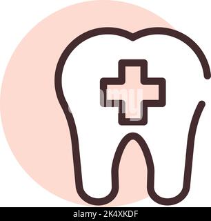 Vet appointment, illustration, vector on a white background. Stock Vector