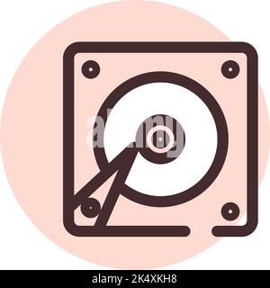 Computer disk, illustration, vector on a white background. Stock Vector