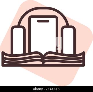 Disability audiobook, illustration, vector on a white background. Stock Vector