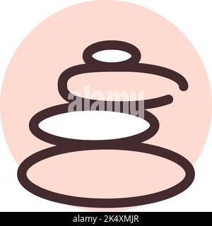 Beauty spa stones, illustration, vector on a white background. Stock Vector