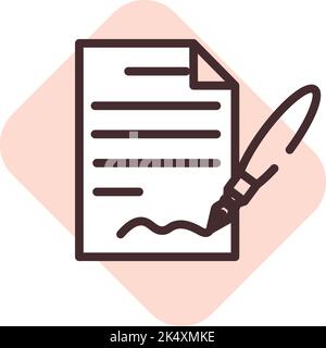 Documentation law, illustration, vector on a white background. Stock Vector