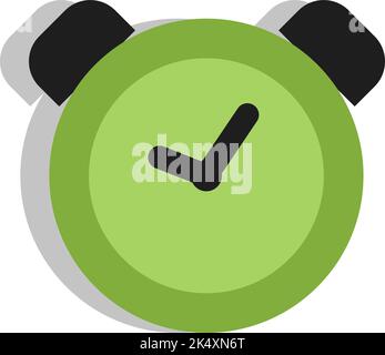 Logistics alarm clock, illustration, vector on a white background. Stock Vector