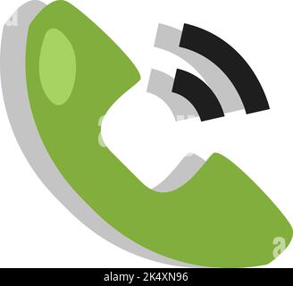 Logistics call, illustration, vector on a white background. Stock Vector