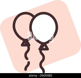 Circus balloons, illustration, vector on a white background. Stock Vector