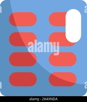 Health pills bar, illustration, vector on a white background. Stock Vector