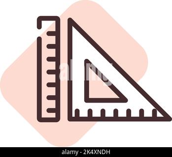 Basic geometry education, illustration, vector on a white background. Stock Vector